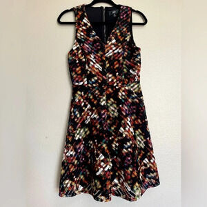 Mossimo City Lights Fit Flare Stretch Sleeveless Skater Tank Dress Size Small‎